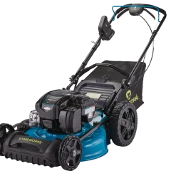 Yardworks EZ Steer 163cc Briggs & Stratton Gas Mower. PWR POD Battery Start
