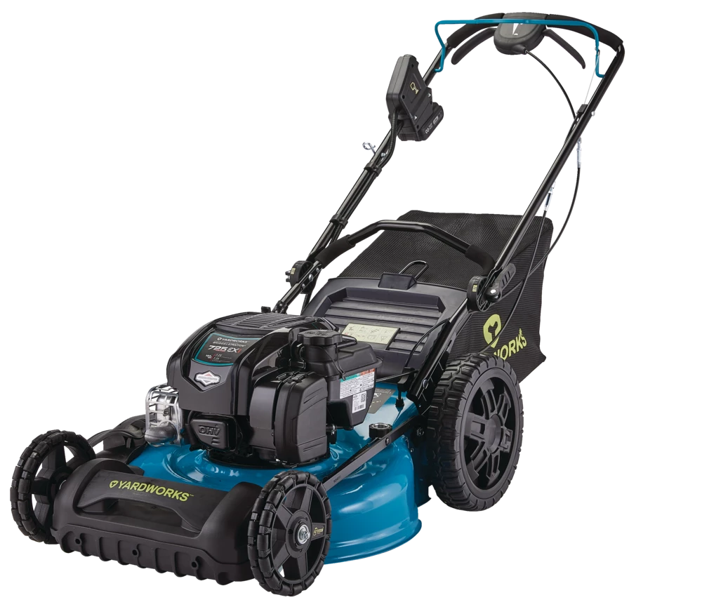 Yardworks EZ Steer 163cc Briggs & Stratton Gas Mower. PWR POD Battery Start