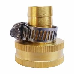 Yardworks Brass 1/2-in Female End Garden Hose Repair Coupling