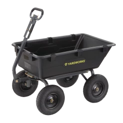Yardworks Poly Tray 4-Wheel Garden/Yard Cart 1200 Lb