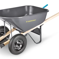 Yardworks Poly Tray 2-Wheel Garden/Yard Wheelbarrow, 6-cu-ft