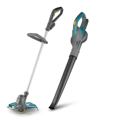 Yardworks 20 V Cordless Grass Trimmer & Blower/Sweeper Combo Kit, 10-in