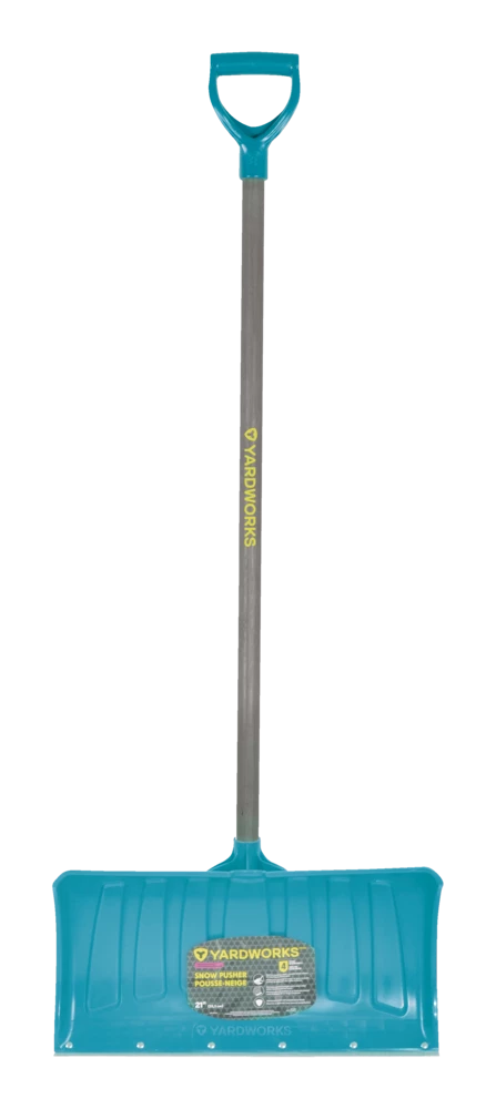 Yardworks Heavy Duty Snow Pusher Shovel With Steel Wear Strip, 21-in