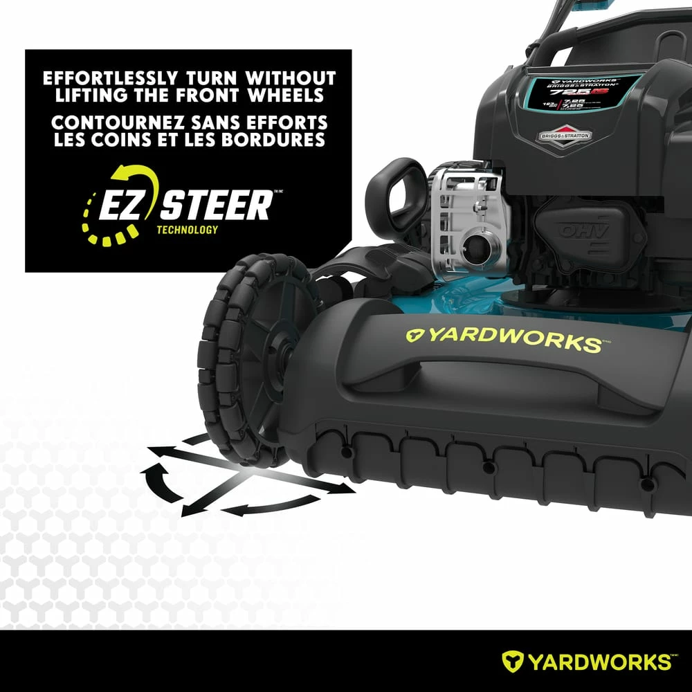 Yardworks EZ Steer 163cc Briggs & Stratton Gas Mower. PWR POD Battery Start - Image 5
