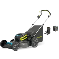 Yardworks 3-in-1 48V 5Ah Battery Cordless Brushless Walk Behind Push Lawn Mower, 20-in