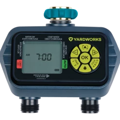 Yardworks Dry Seal Programmable Digital Water Timer, 2-Zone