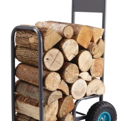 Yardworks Portable Steel Construction Firewood/Log Caddy, 176 Lb, Includes Cover