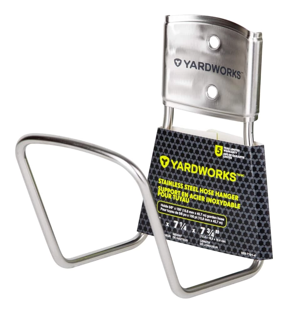 Yardworks Stainless Steel Garden Hose Hanger/Holder, 125-ft - Image 2