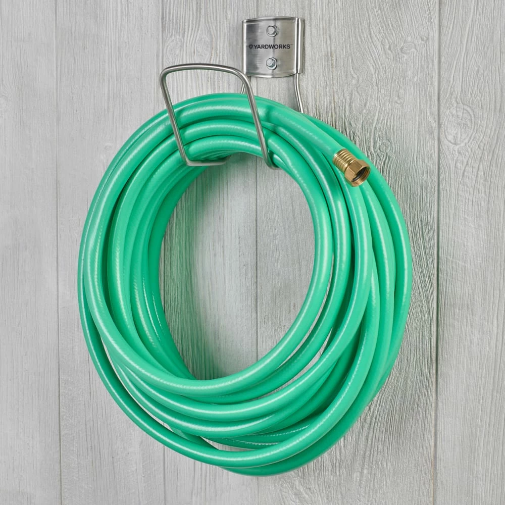 Yardworks Stainless Steel Garden Hose Hanger/Holder, 125-ft - Image 3