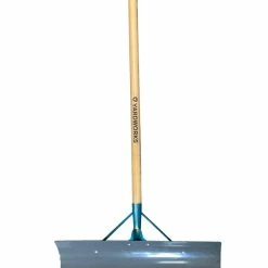 Yardworks Durable Steel Snow Pusher Shovel, 24-in